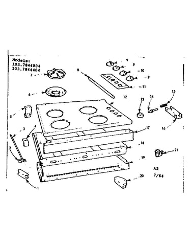 Maintop and body section