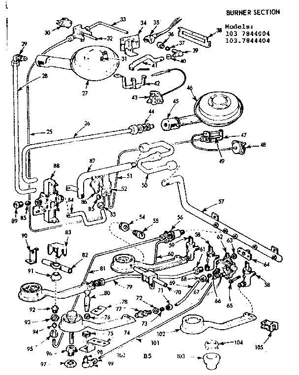 Burner section