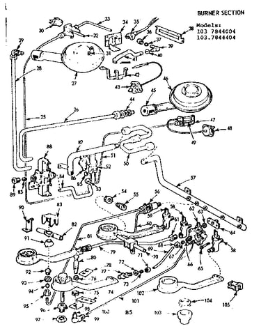 Burner section