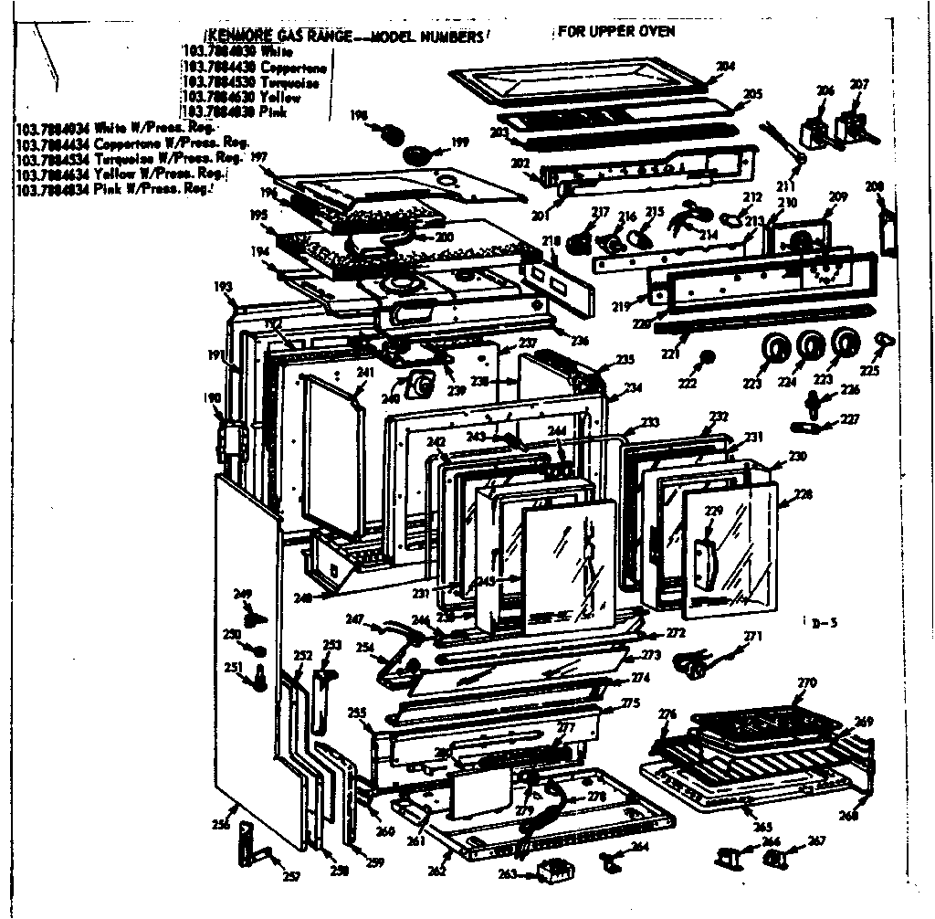 FOR UPPER OVEN