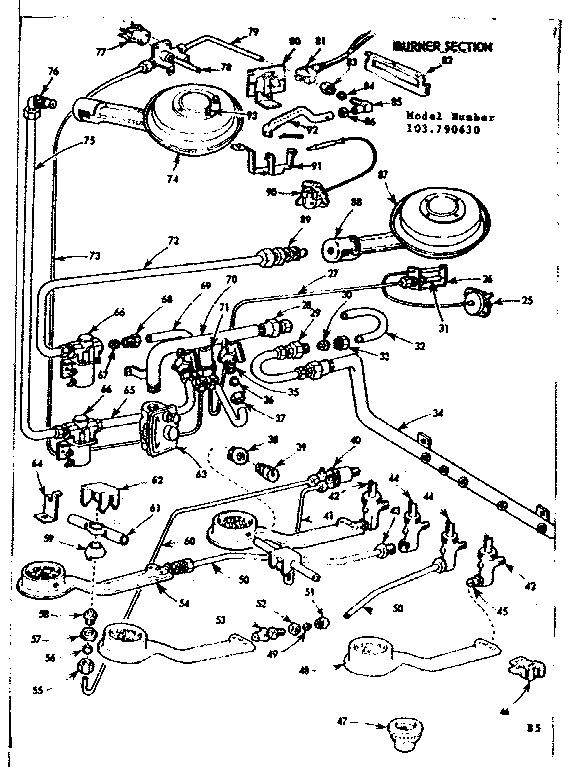 Burner section