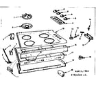 Kenmore 1037926350 maintop and body section diagram