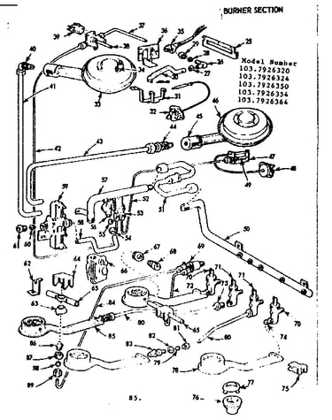 Burner section