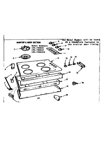 Maintop & body section