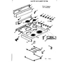 Kenmore 1039406400 maintop and element section diagram