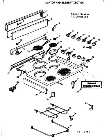Maintop and element section