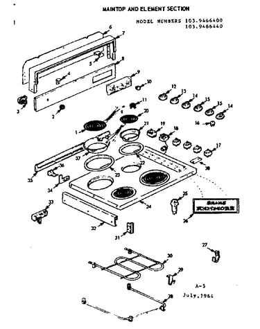 Maintop and element section