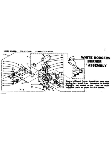 White rodgers burner assembly