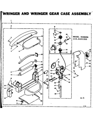 Wringer gear case