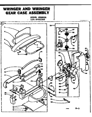 Wringer gear case
