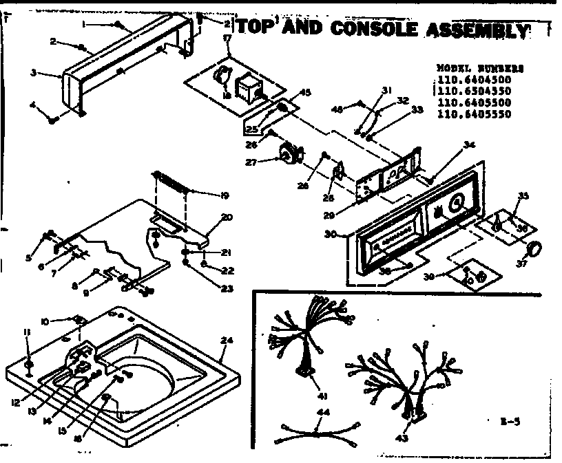 Top and console assembly