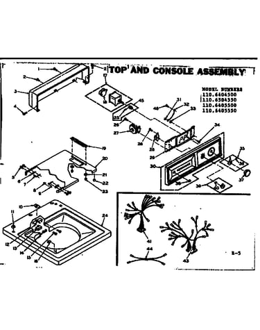 Top and console assembly