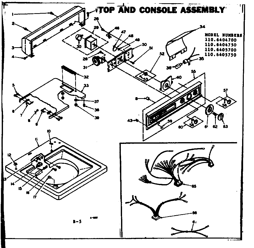 Top and console assembly