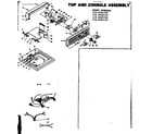 Kenmore 1106405752 top and console assembly diagram