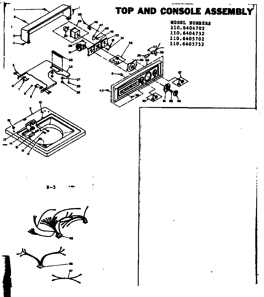 Top and console assembly