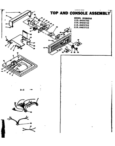 Top and console assembly