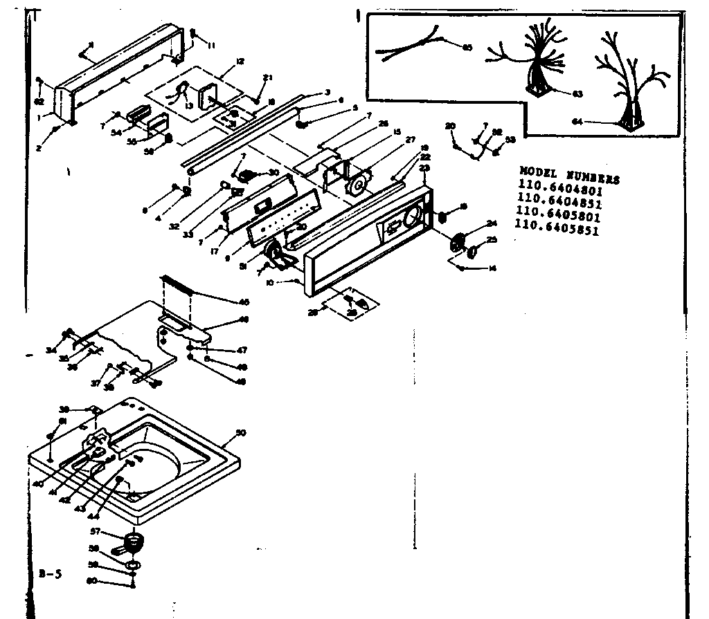 TOP AND CONSOLE ASSEMBLY