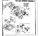 Kenmore 1106404902 top and console assembly diagram