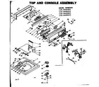 Kenmore 1106405953 top and console assembly diagram