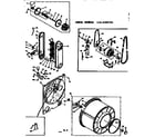 Kenmore 1106408701 heater, motor and drum diagram