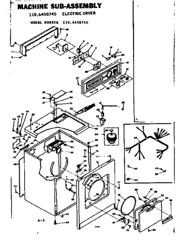 Machine sub-assembly electric dryer