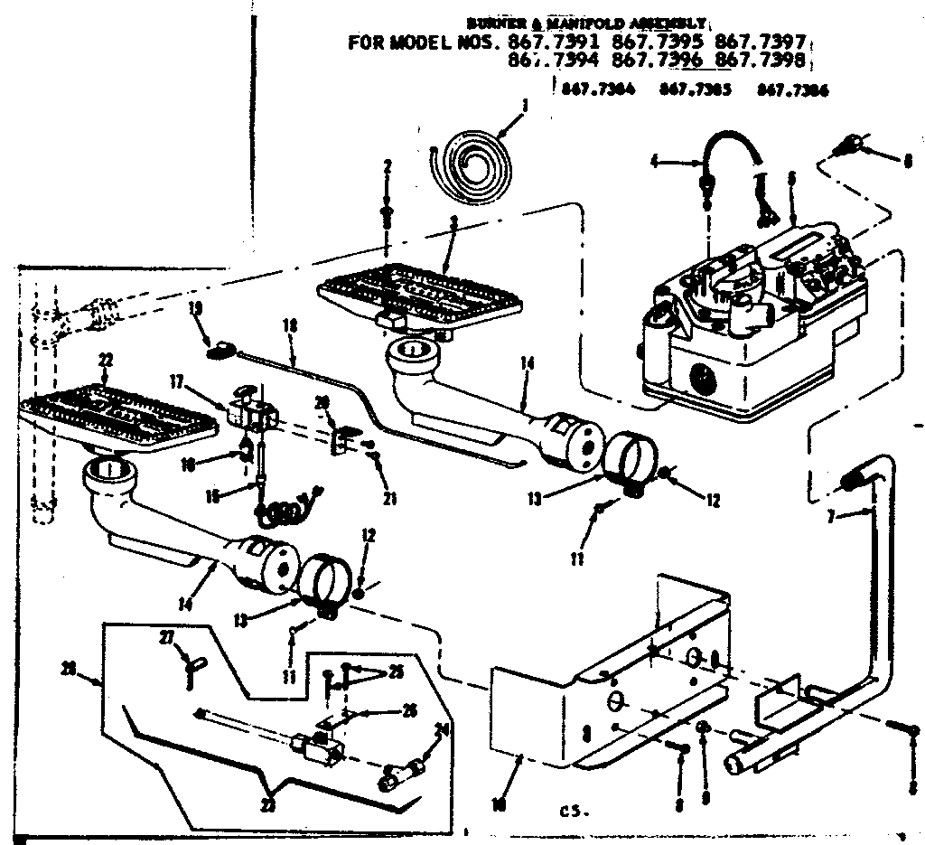 Burner & manifold assembly
