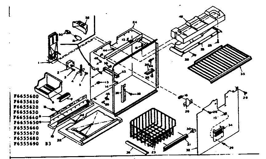 Freezer section parts