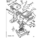 Kenmore 198750 ice cube maker evaporator, ice cutter grid and pump parts diagram