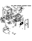 Ice cube maker cabinet parts