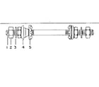 Sears 502473990 axle set complete (less hub shell) diagram