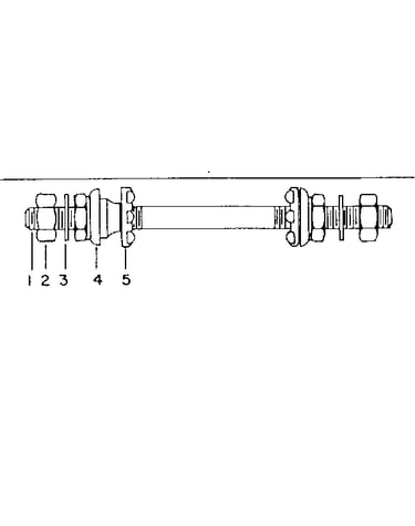 Axle set complete (less hub shell)
