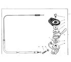 Sears 502473990 trigger lever and cable assembly diagram