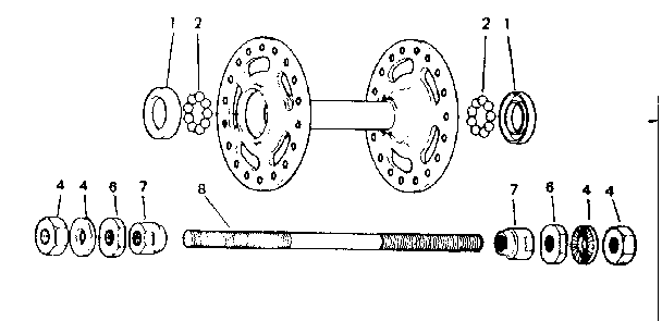 Front large flange hub
