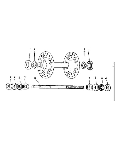 Front large flange hub