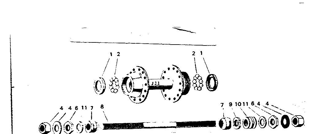 Rear small flange hub