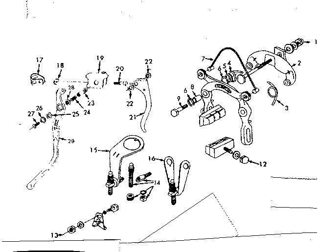 Caliper handbrake replacement parts-dia-compe