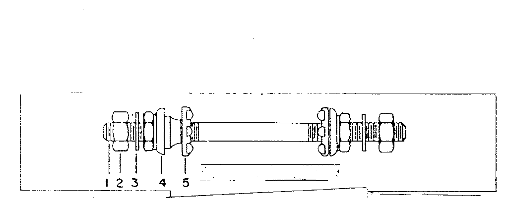 Axle set complete (less hub shell)