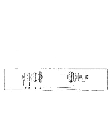 Axle set complete (less hub shell)