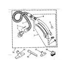 Kenmore 1162635080 hose and attachment parts diagram
