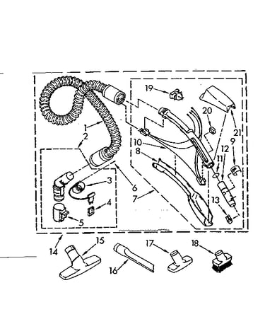 Hose and attachment parts