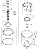 Agitator, basket and tub