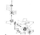 Kenmore 11082673310 brake clutch, gearcase, motor and pump diagram