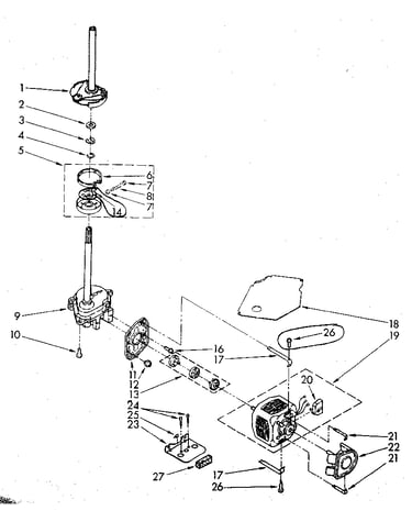 Brake clutch, gearcase, motor and pump