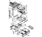 Kenmore 1068668883 shelf parts diagram