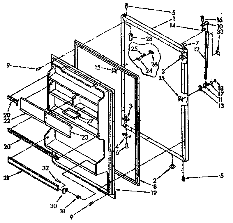 Refrigerator door parts