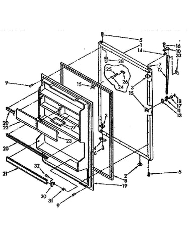 Refrigerator door parts