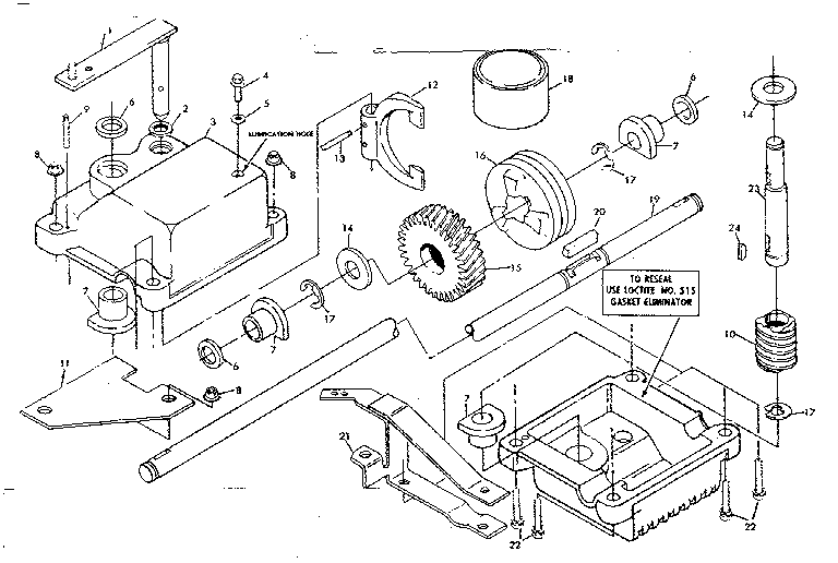 Gear case assembly part no. 84516