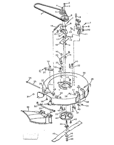 Replacement parts blade housing