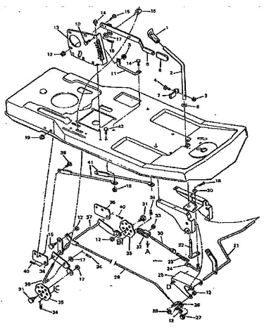 Replacement parts blade housing suspension