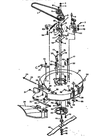 Replacement parts blade housing suspension